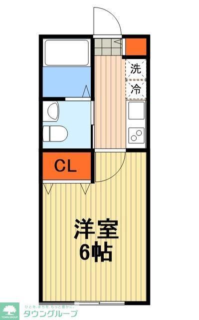 プライムコート浜野(1K/1階)の間取り写真