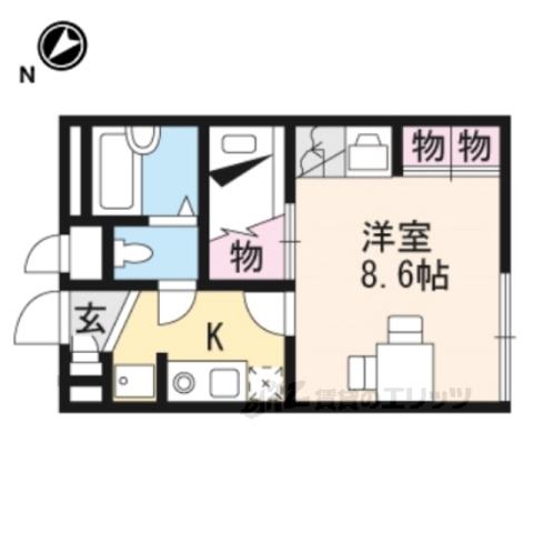 レオパレスSHIN(1K/2階)の間取り写真