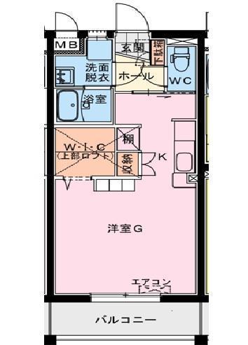 LUTORIINE(ワンルーム/1階)の間取り写真