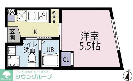 エクシア府中(1K/4階)の間取り写真
