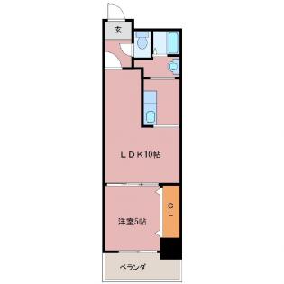 アルテノースタワー(1LDK/6階)の間取り写真