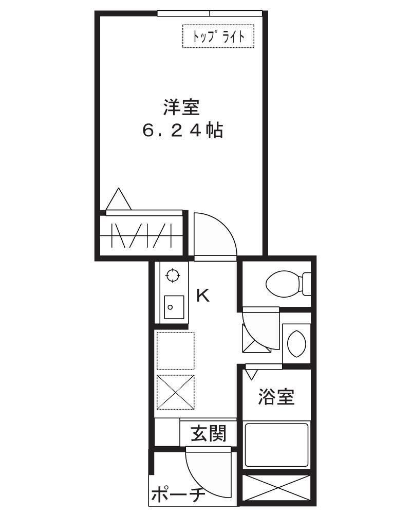 BOOGIEHOUSE(1K/1階)の間取り写真