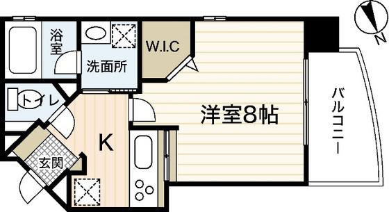 I・REWARD観音町(1K/8階)の間取り写真