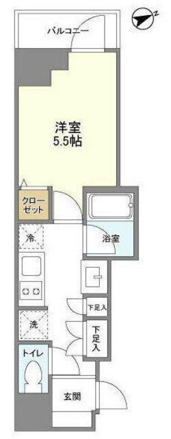 ORSUS大井町(1K/7階)の間取り写真