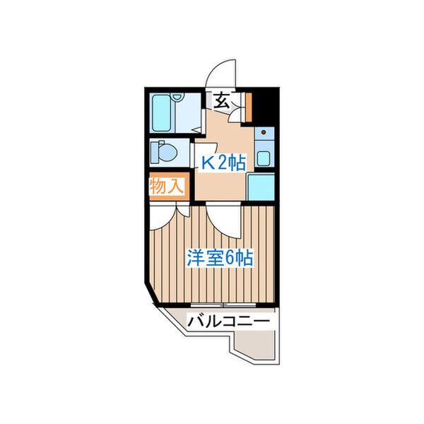 エトワール八乙女(1K/4階)の間取り写真