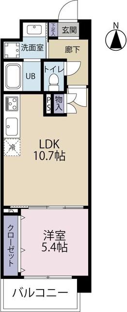 ART RESIDENCE KAWAGUCHI(1LDK/1階)の間取り写真