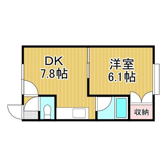 サンシティ音羽B(1LDK/2階)の間取り写真