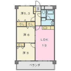 バードランド(3LDK/4階)の間取り写真