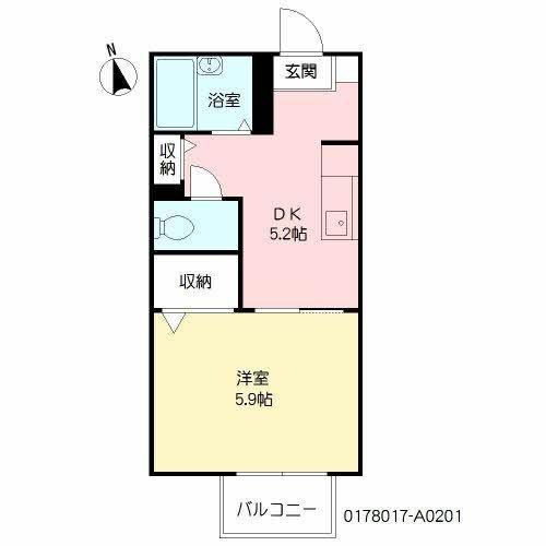 本町壱番館A棟(1DK/2階)の間取り写真