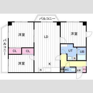 フォートレスNEO(2LDK/4階)の間取り写真