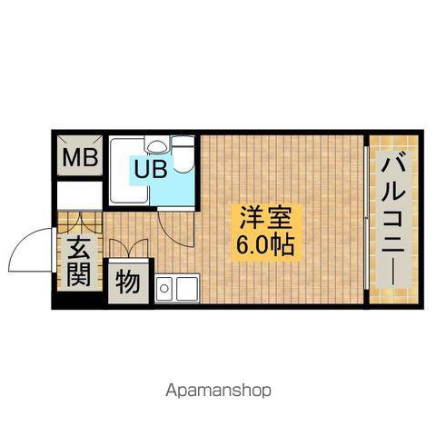 ハセロイヤル堺東(1K/2階)の間取り写真