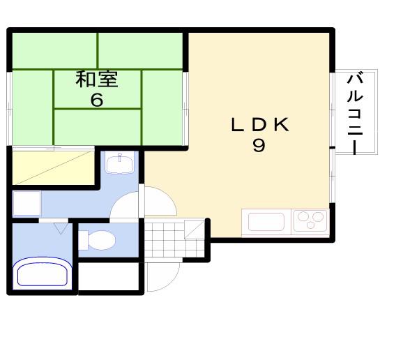 ハイツ48(1LDK/1階)の間取り写真