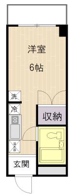 ソレイユ梅津(ワンルーム/3階)の間取り写真