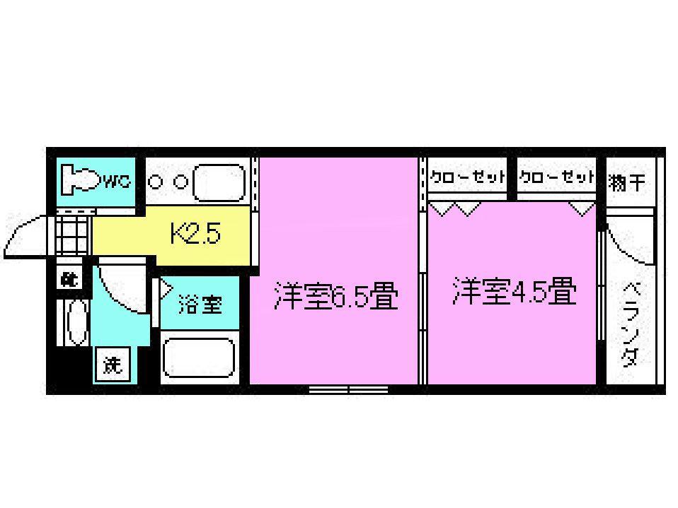 HILL HOUSE(2K/2階)の間取り写真