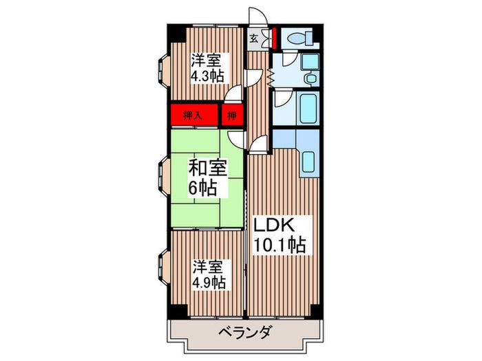 シュターンハイム第2(3LDK/2階)の間取り写真