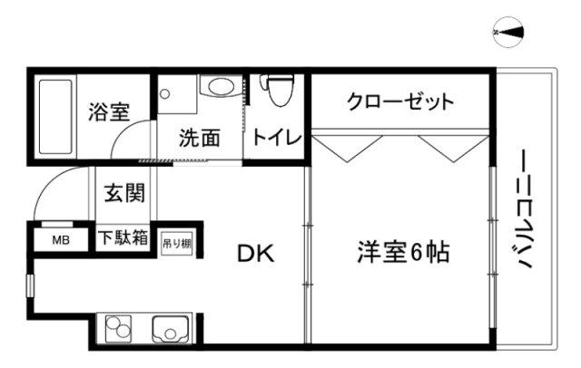 フェザントアイ蒲田(1DK/1階)の間取り写真