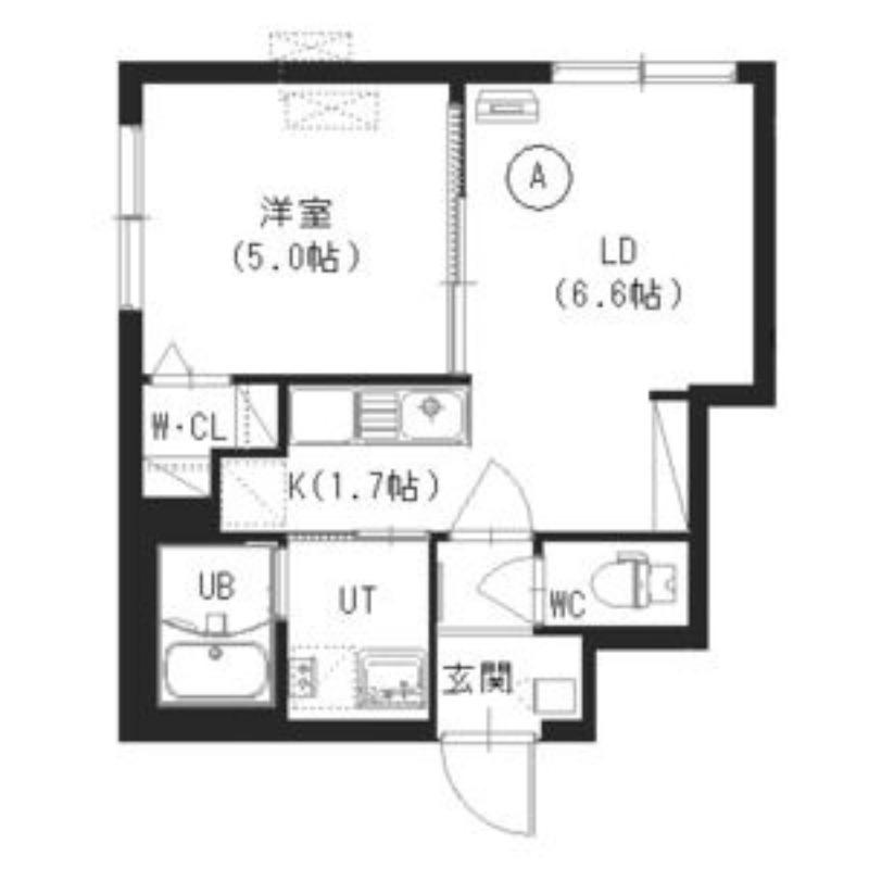 CORSO(1LDK/4階)の間取り写真
