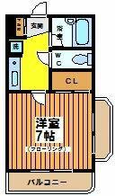 コスモナージュ永福(1K/2階)の間取り写真