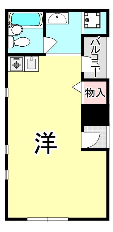 レファインド芦屋III(ワンルーム/3階)の間取り写真