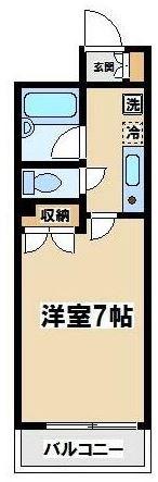 サンパラッツオ参番館 弊社管理物件(1K/4階)の間取り写真