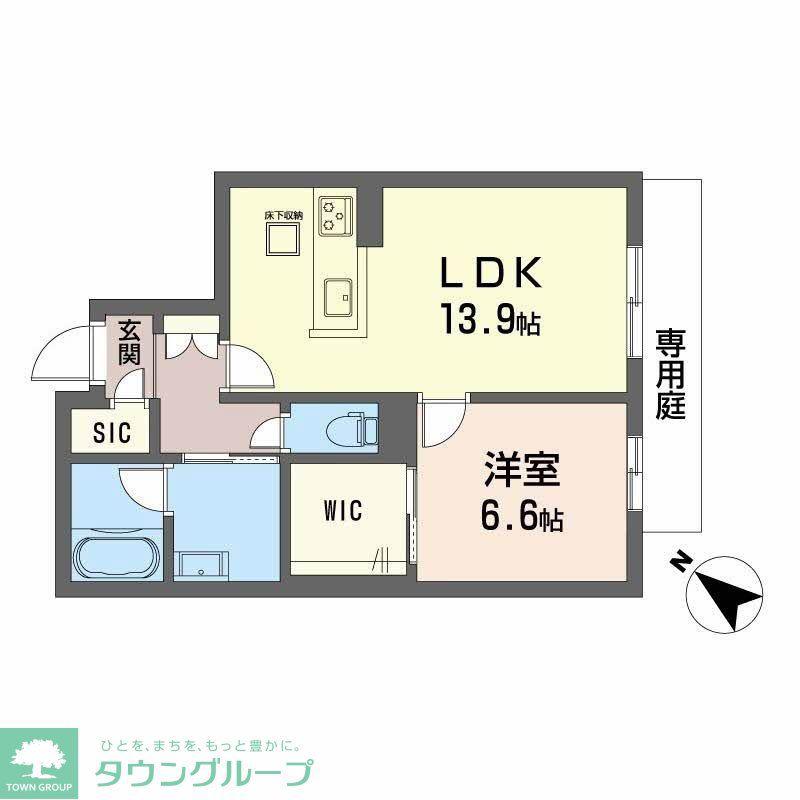 メゾン パルク 清水(1LDK/1階)の間取り写真
