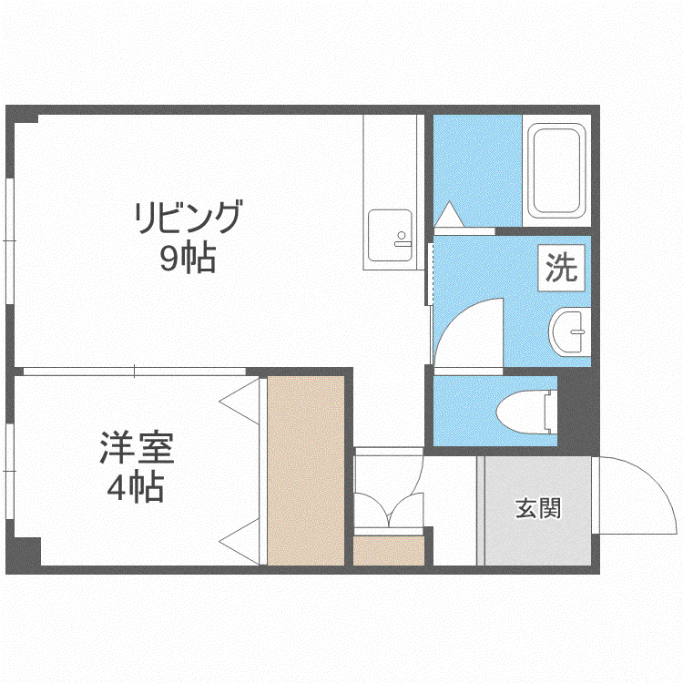 アップルコートS11(1LDK/2階)の間取り写真