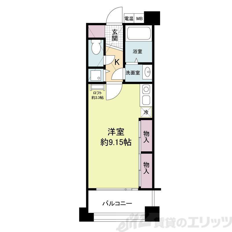フォレステージュ江坂垂水町(ワンルーム/2階)の間取り写真