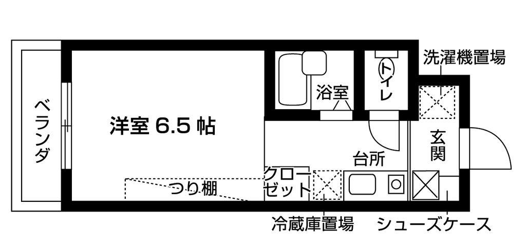 NASIC津田沼(ワンルーム/4階)の間取り写真