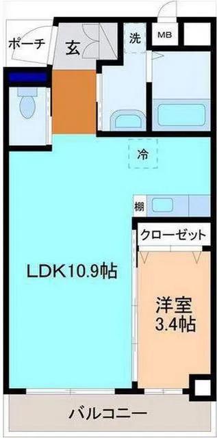 ブランシェ・A(1LDK/2階)の間取り写真