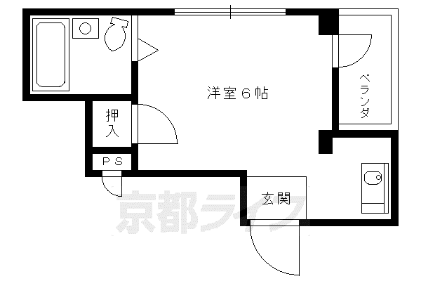 翠ビル(1K/3階)の間取り写真