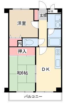 相模原鈴木ビル(2DK/3階)の間取り写真