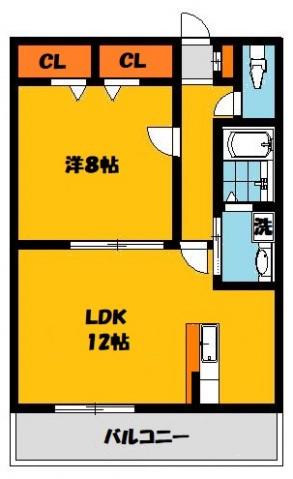 サンシェール チェI(1LDK/1階)の間取り写真