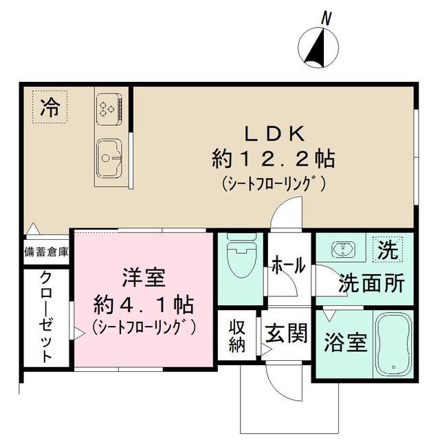 パークレジデンス自由が丘(1LDK/1階)の間取り写真