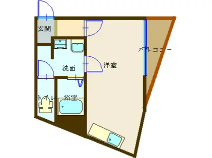 フレールSOGA(ワンルーム/3階)の間取り写真