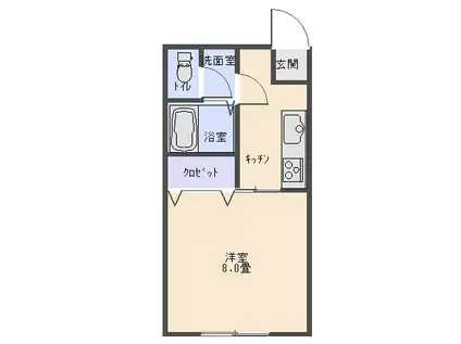 ライフスペース今井(1K/3階)の間取り写真