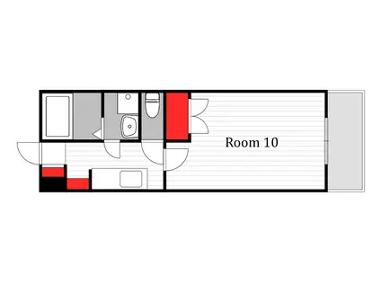 LAMOUR(1K/2階)の間取り写真
