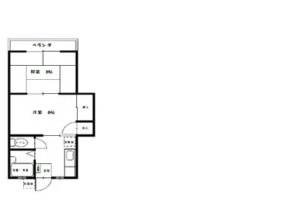 サンハイツ西橋本(2DK/2階)の間取り写真
