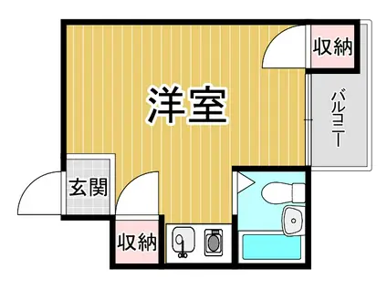 グローバル阪神西宮(ワンルーム/3階)の間取り写真