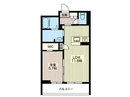 アルテージ錦(1LDK/3階)の間取り写真