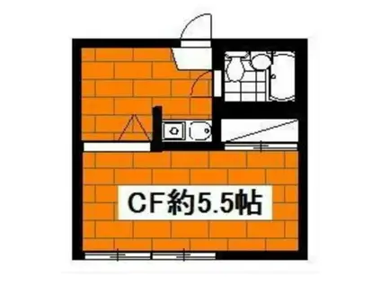 西武池袋線 椎名町駅 徒歩4分 2階建 築79年(1K/1階)の間取り写真