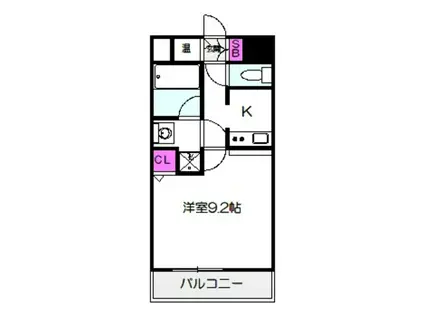 関目タウンビル(1K/3階)の間取り写真