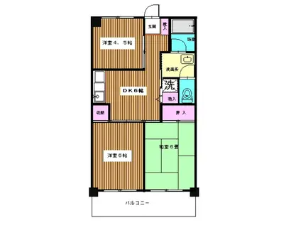 第2マンション福寿(3DK/1階)の間取り写真