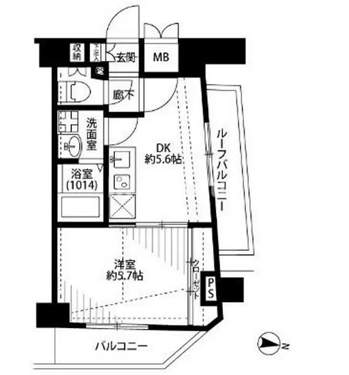 プレール・ドゥーク東京EAST 6階階 間取り