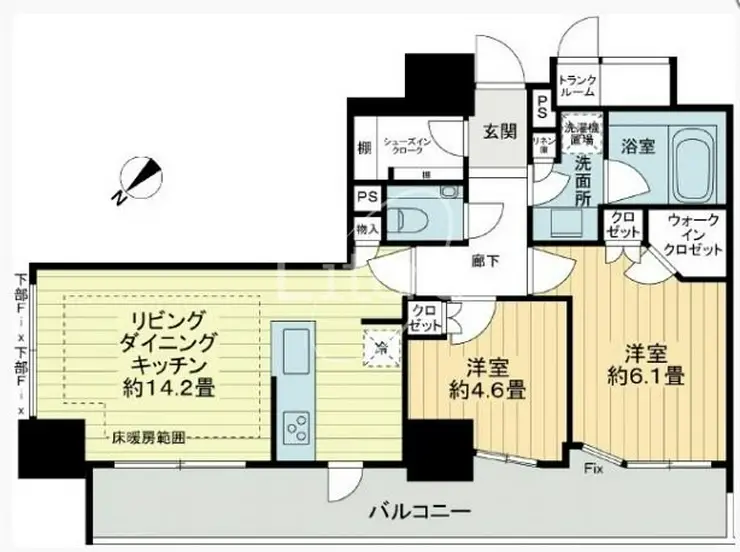 品川タワーレジデンス 21階階 間取り