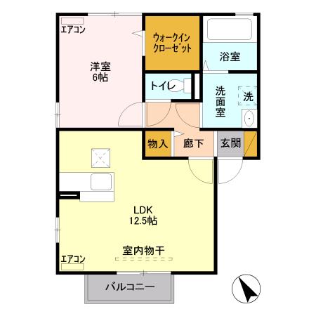 ソレイユ・アイビー(1LDK/1階)の間取り写真