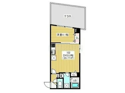 カイテキースII(1LDK/1階)の間取り写真