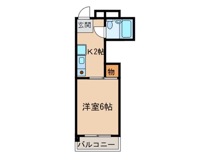 メゾン春日井(1K/4階)の間取り写真