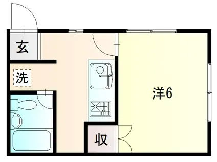 コートK1(1K/1階)の間取り写真