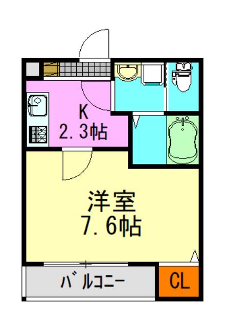 ジーメゾン千葉浜野プラージュ(1K/3階)の間取り写真
