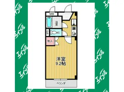 エスペランサ豊明(1K/3階)の間取り写真